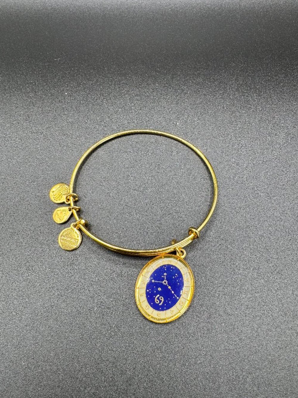 Alex and Ani Cancer Zodiac 2015 Gold Expandable Charm Bangle Bracelet